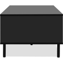 Table basse - MONZA 55A - Noir / Chene artisan - 1 porte, 2 niches - 1