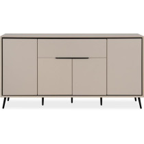 Buffet - ARONA 51B - Beige / Noir - 4 portes, 1 tiroir - 175 x 90 x 38