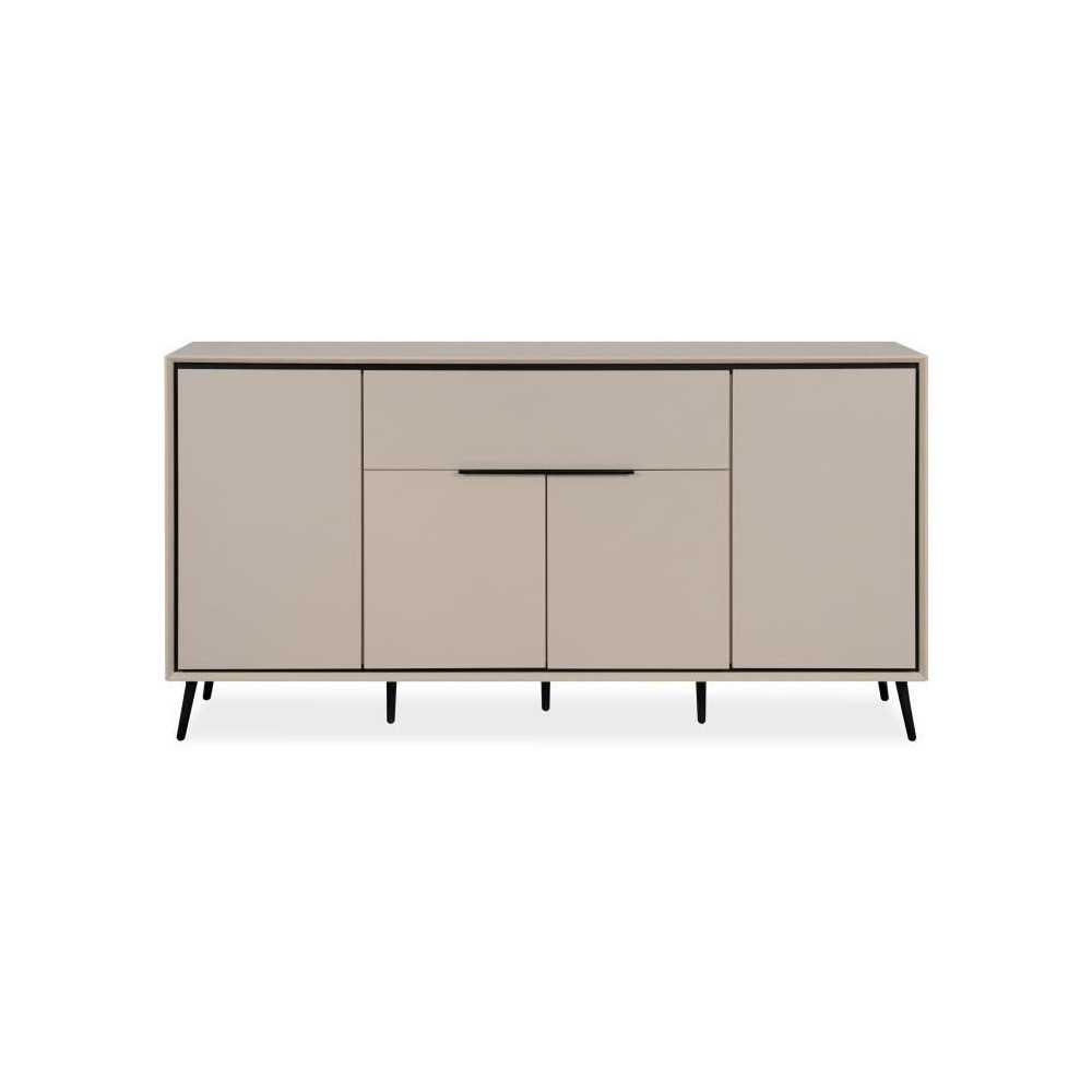 Buffet - ARONA 51B - Beige / Noir - 4 portes, 1 tiroir - 175 x 90 x 38