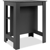 Table de bar - ATLANTA - 4 personnes - 92 x 106 x 68 cm - Ardoise fonc