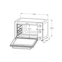 Minifour électrique -Chaleur tournante- CONTINENTAL EDISON - CEMF80B