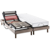 Ensemble matelas+sommier relaxation électrique COMFORT - 2x90x200 cm