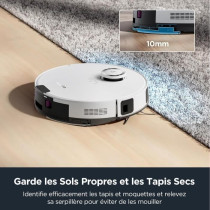 Aspirateur Robot Laveur - EUREKA E10S Blanc - 4000 Pa - 180 min - 200