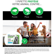 FRONTLINE 3 Pipettes antiparasitaires COMBO Chien - 10 a 20 kg - Puces