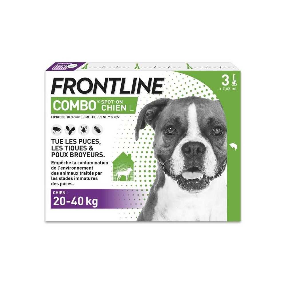 FRONTLINE 3 Pipettes antiparasitaires COMBO Chien - 20-40 kg - Puces,