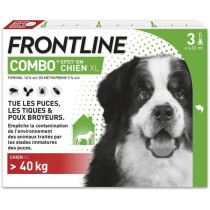 FRONTLINE 3 Pipettes antiparasitaires COMBO Chien 40 kg - Puces, tiqu