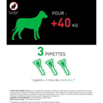 FRONTLINE 3 Pipettes antiparasitaires COMBO Chien 40 kg - Puces, tiqu