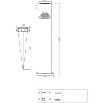 Borne solaire - GALIX - G4585C - Forte clarte - Inox avec détecteur -