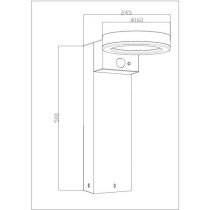 Borne solaire - GALIX - G4590B - Tres éclairante - Inox (option Appli