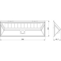 Spot solaire mural - GALIX - G4565 - Tres éclairant avec detecteur de