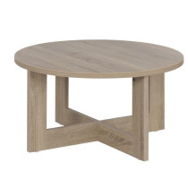 Table basse ronde - TIKA - Chene - Sur pieds - 82 x 82 x 42 cm