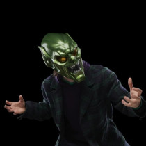 Casque premium Green Goblin, article de cosplay de collection pour adu