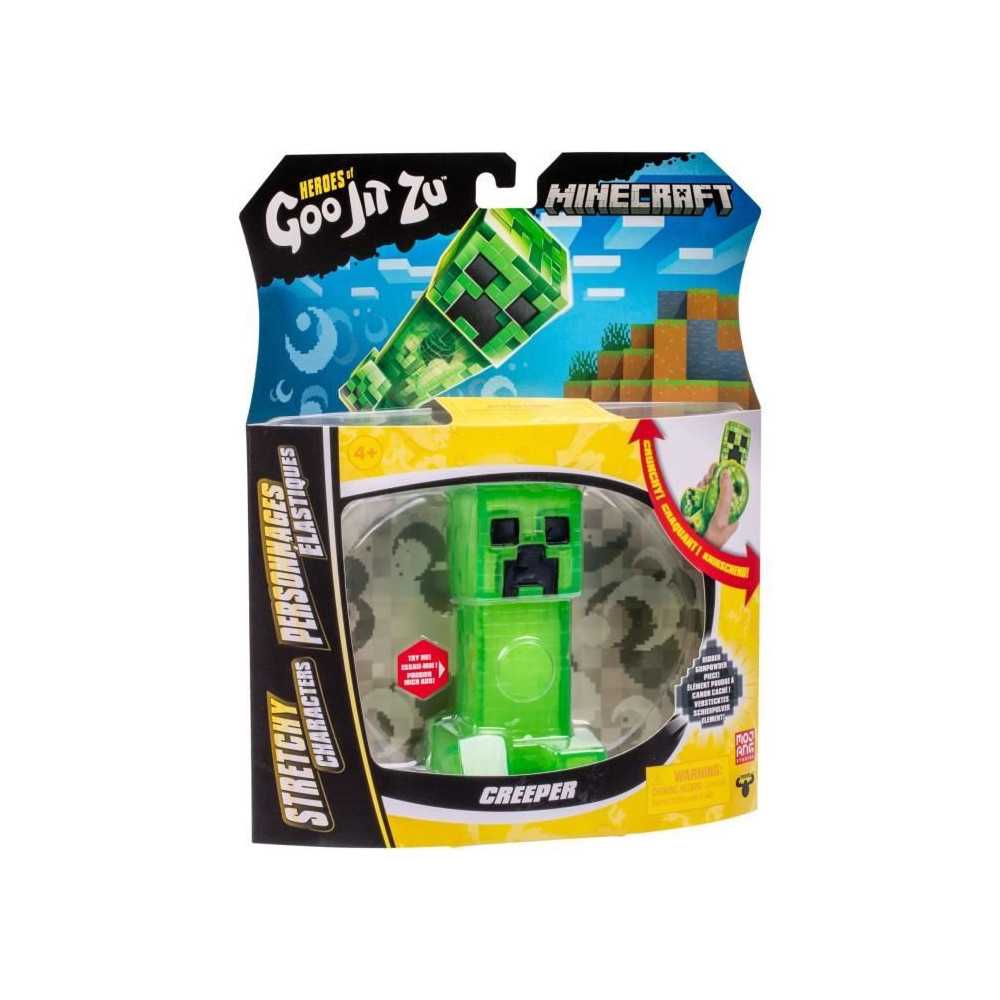 Figurine extensible - GOO JIT ZU - Minecraft Creeper - 11 cm - Texture