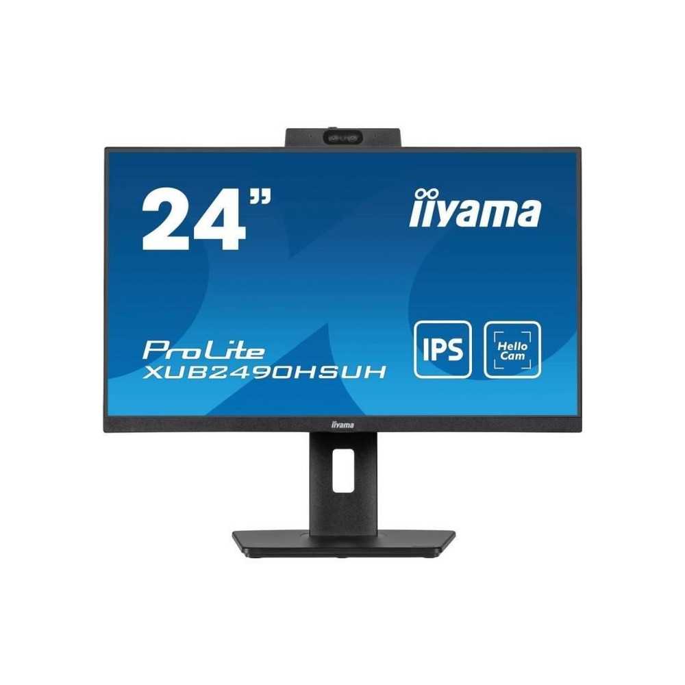 Écran PC - IIYAMA - XUB2490HSUH-B1 - 23,8 FHD - IPS - 100Hz - Webcam