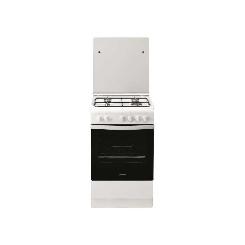 Cuisiniere a gaz - INDESIT - IS5GOPMW/FR - 4 feux - 50 cm - Blanc - Fo