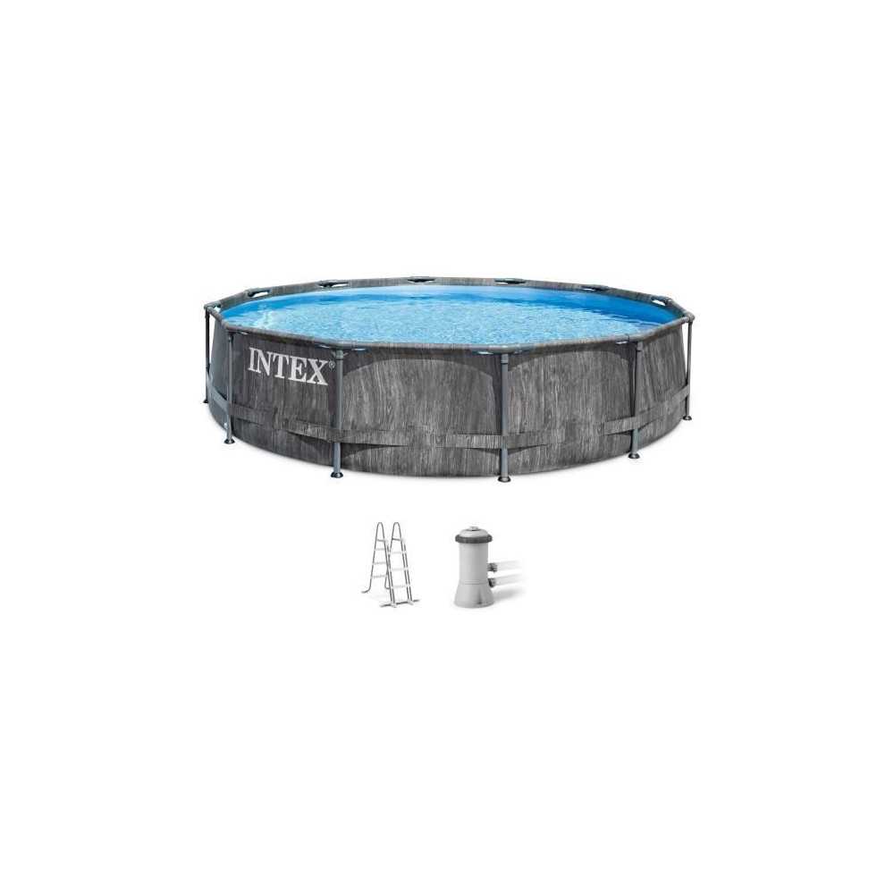 Kit Piscine hors sol tubulaire INTEX - Baltik - 366 x 99 cm - Ronde (L