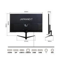 Écran PC - JAPANNEXT - 27 WQHD - IPS - 60Hz - USB-C 65W