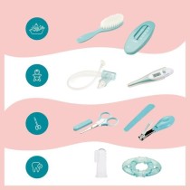 Babymoov Trousse de soin pour bébé, 9 Accessoires, avec Thermomètre Digital, Bleue