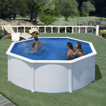 GRE - Kit Piscine hors sol acier ronde blanche Ø300 x 122 cm (Livrée