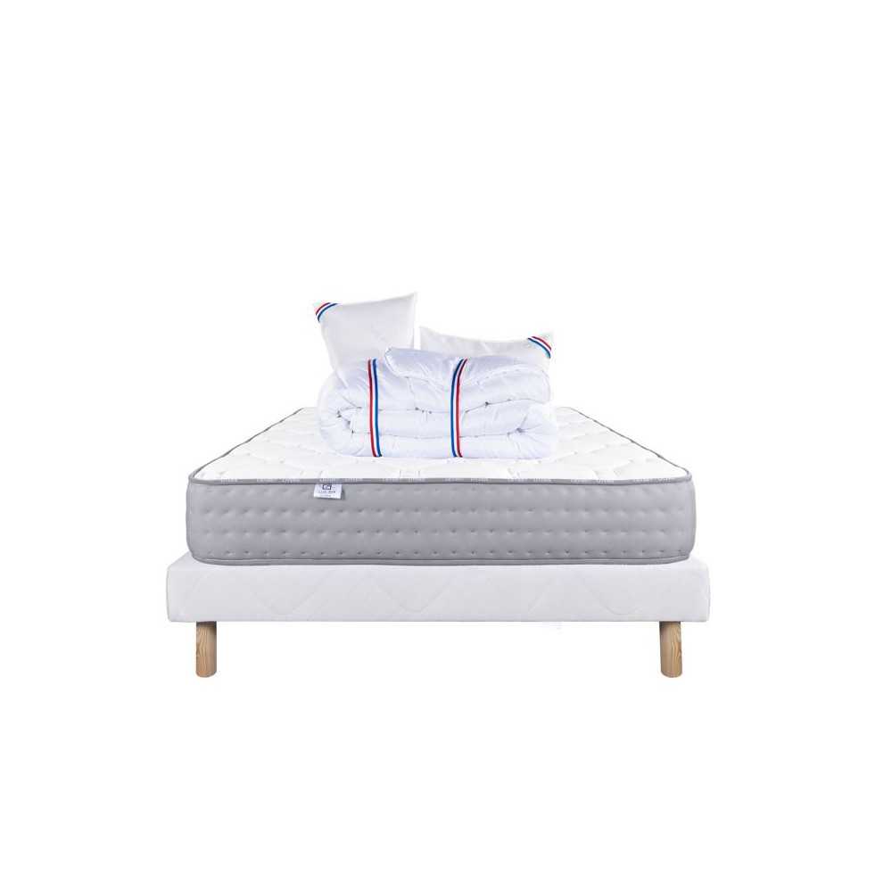 LUXURY LITERIE - Ensemble matelas + sommier - ZEN - 140 x 190 cm - Tap