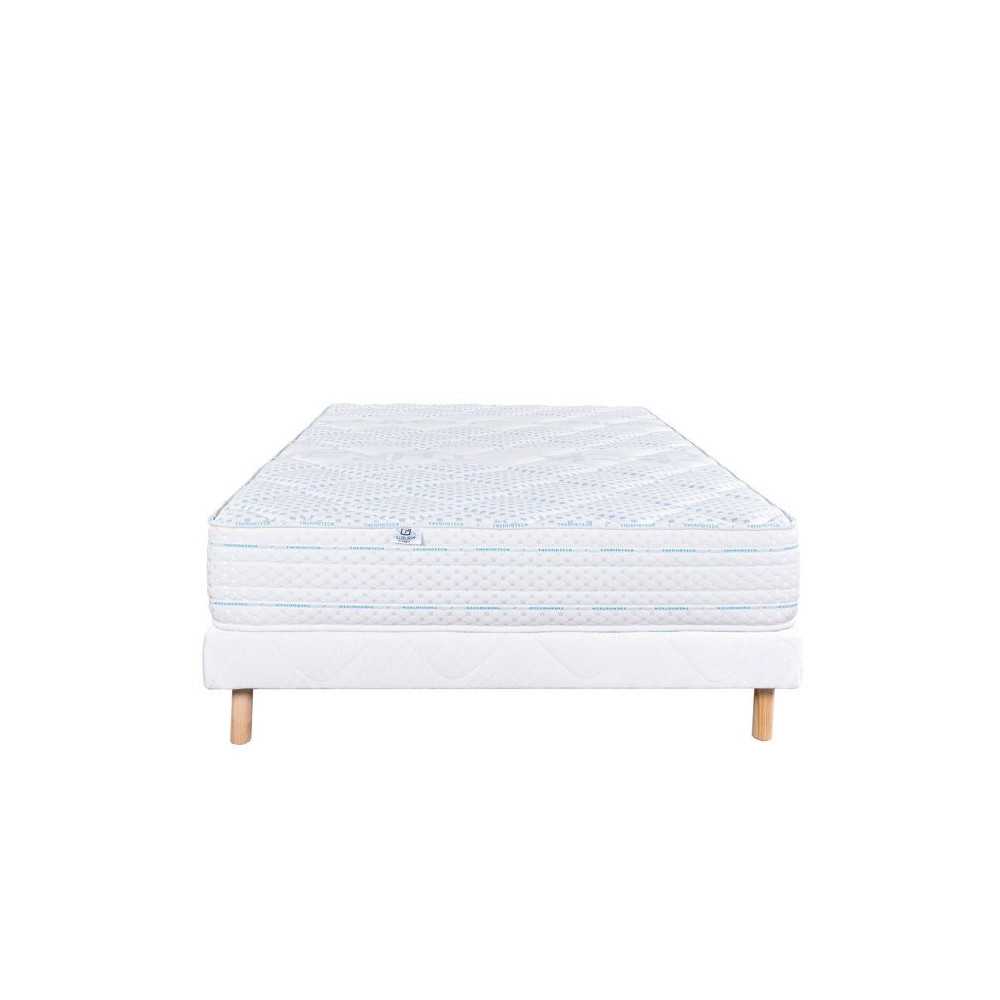 LUXURY LITERIE - Ensemble matelas + sommier - THERMOTEC - 160 x 200 cm