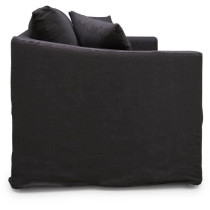 Canapé convertible - 3 places - MALTE - Tissu Gris Anthracite - 187 x