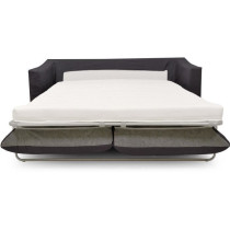 Canapé convertible - 3 places - MALTE - Tissu Gris Anthracite - 187 x