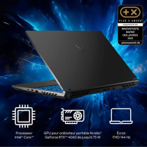 PC portable Gamer ERAZER - DEPUTY P60 - Windows 11 - 15,6'' FHD 144Hz