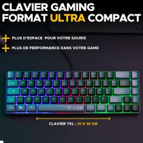 Pack gaming 2 en 1 - THE G-LAB - COMBO HYDRO - Clavier et souris filai