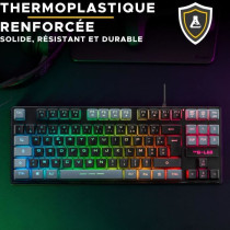 Clavier Gamer - The G-Lab - KEYZ CAESIUM - RGB - Noir & gris - TKL