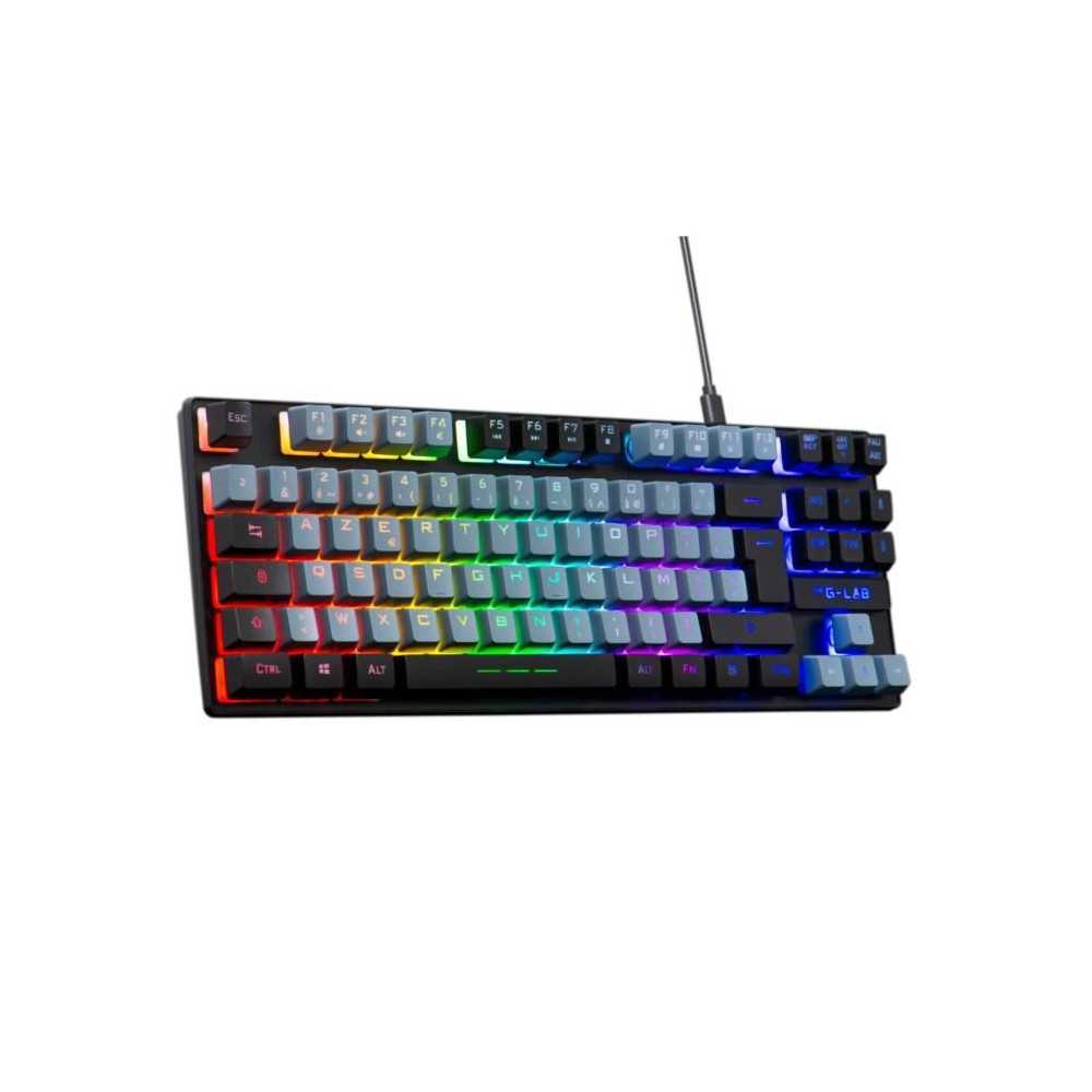 Clavier Gamer - The G-Lab - KEYZ CAESIUM - RGB - Gris & Noir - TKL