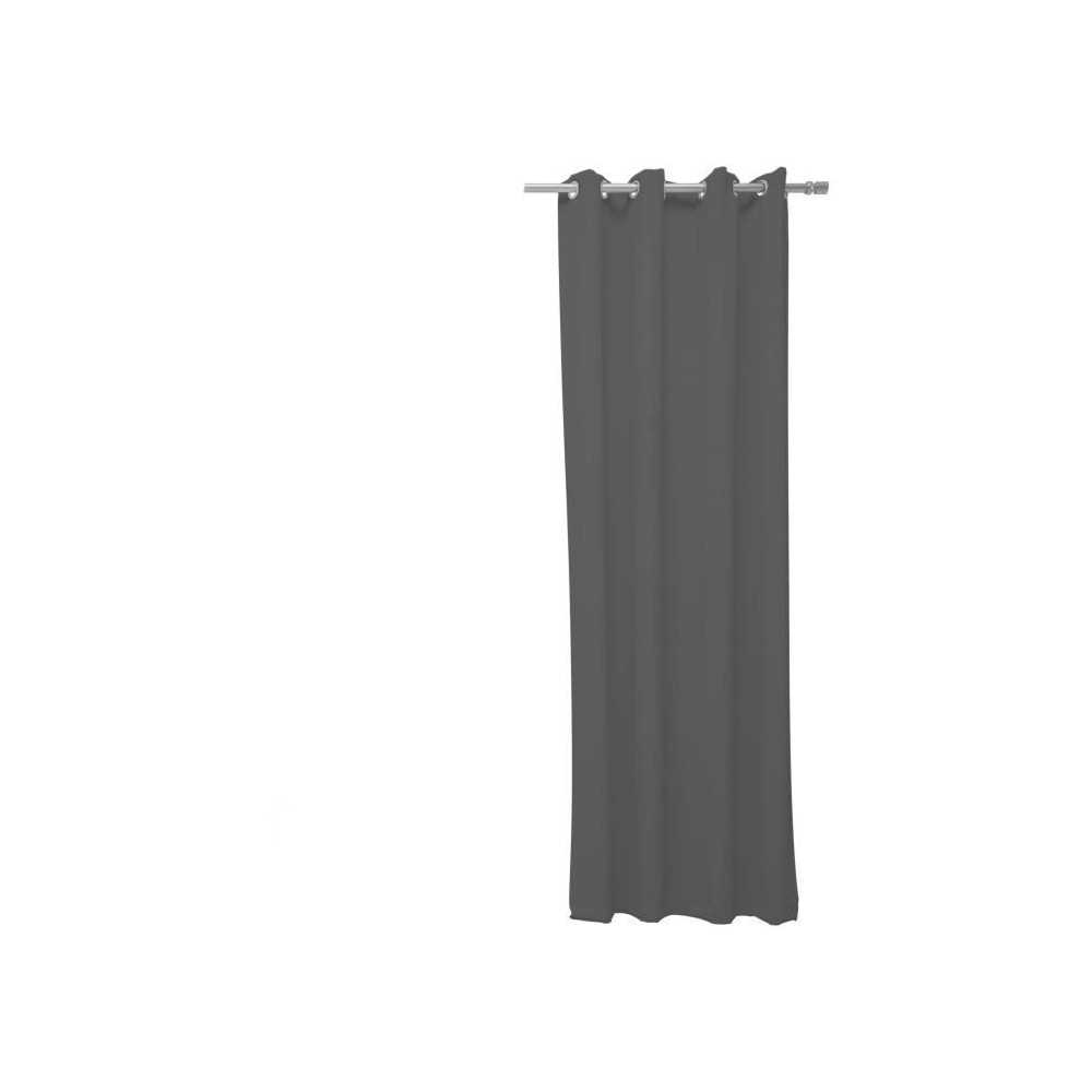 Curtain with eyelets - 140x240 - charcoal - Today Essential - 356003