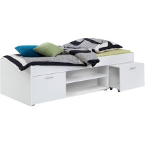 Lit combiné junior - Décor blanc - L203,5 x H58,5 x P95,5 cm - Fabri