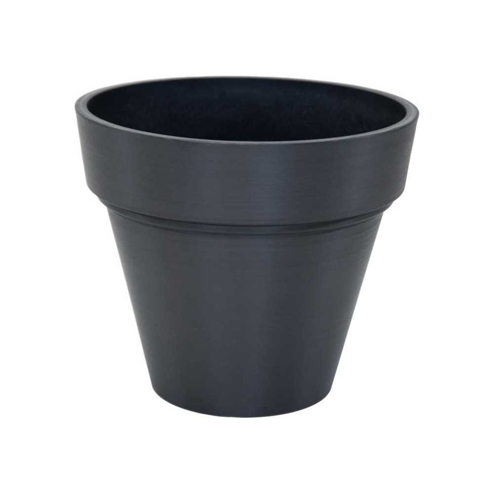 Pot - MEGA COLLECTIONS - Ecostone Planter - Ø 35 cm - H 30 cm - Black