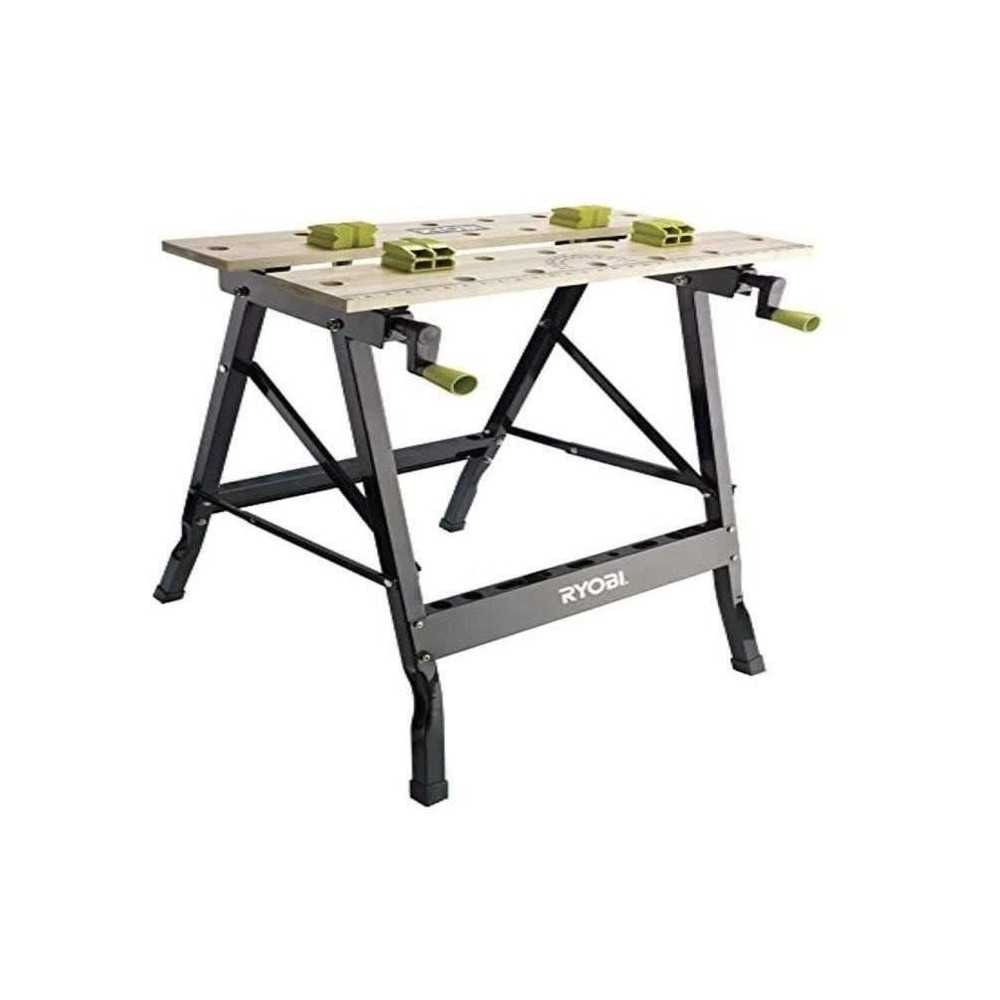 RYOBI - Etabli pliable table bambou 605 x 625 x 755 mm - 6 kg - Livré