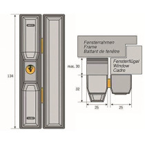 Lock - ABUS - FTS3002 S KA AL0125 - Security for aluminum, wood, plast