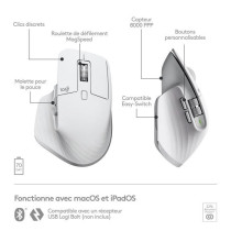 Logitech - Ergonomic wireless mouse - MX Master 3S for Mac - Pale gray