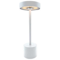 Wireless table lamp - LUMISKY - ROBY WHITE - H30 cm - Touch aluminum -