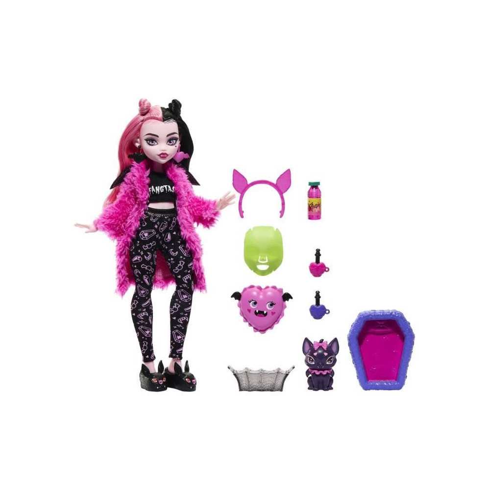 Monster High Draculaura Pajama Party Set - Doll and Accessories HKY66