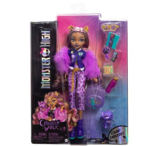 Monster High-Clawdeen Wolf-Doll with Crescent Dog and Accessories HRP6