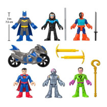 Imaginext-DC Super Friends-Deluxe Figure Set with 9 Elements - Imagine