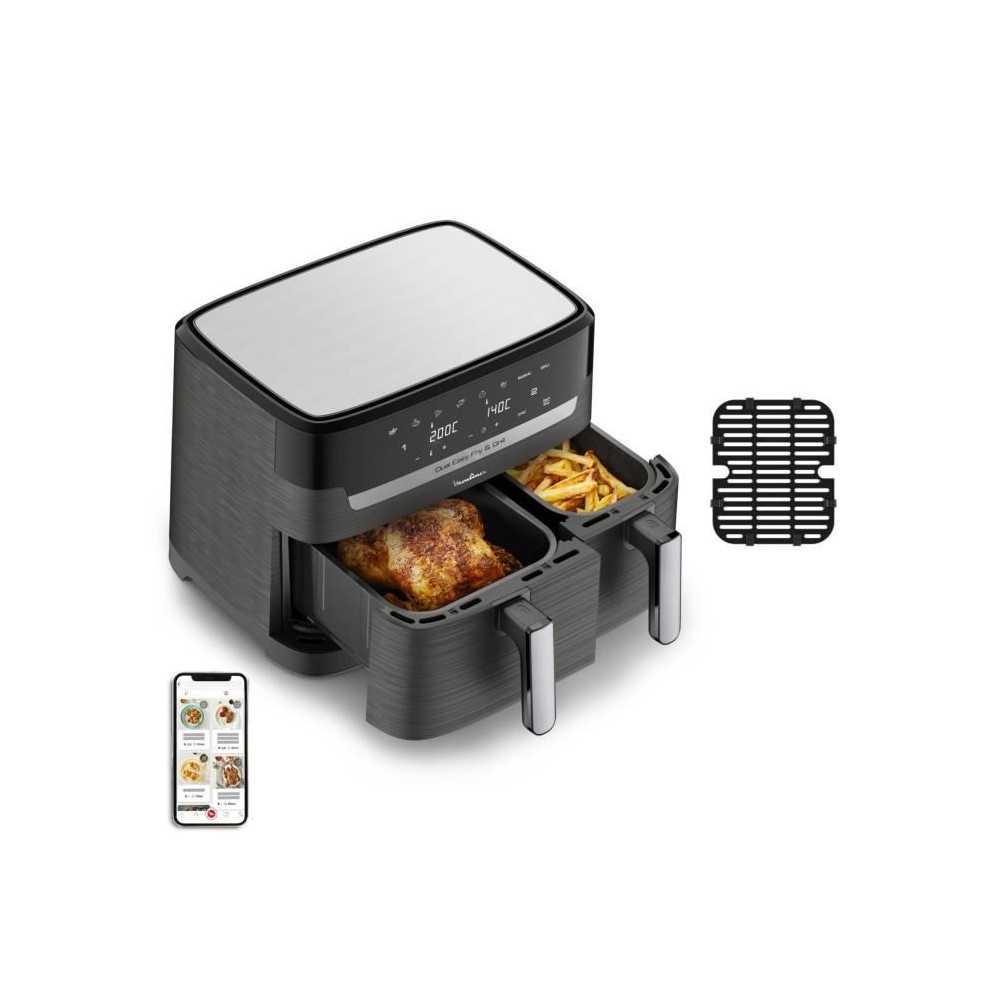 MOULINEX Dual Easy Fry & Grill Friteuse sans huile et gril, Capacité