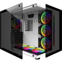 MRED - PC Gamer ATX - White RGB Crystal Sea