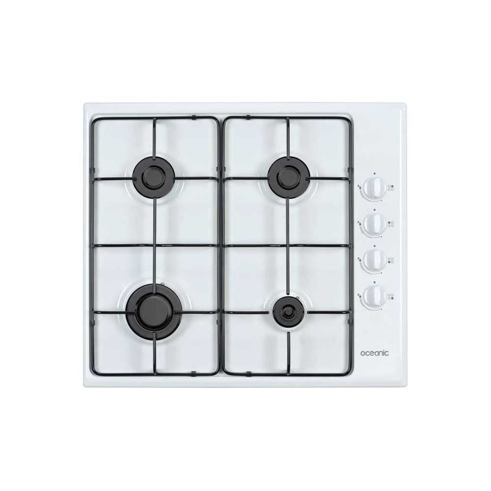 OCEANIC 4-burner table - White enamel gas