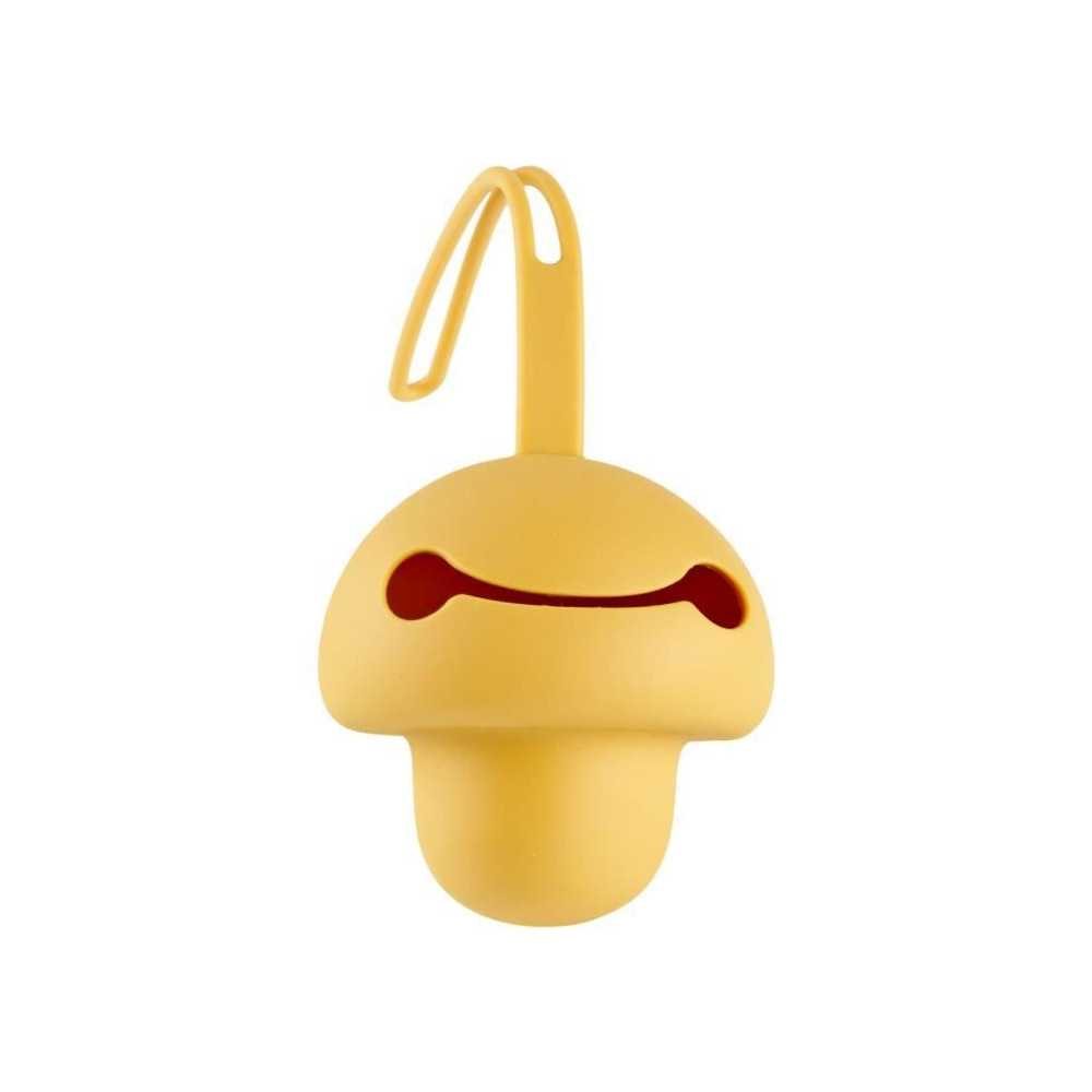 Pacifier holder - THERMOBABY - Silicone - Honey Yellow - Soft and BPA