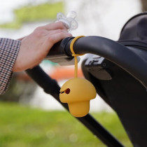 Pacifier holder - THERMOBABY - Silicone - Honey Yellow - Soft and BPA