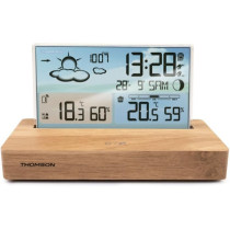 Weather station alarm clock - THOMSON - Light wood - Temperature displ