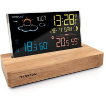 Weather station alarm clock - THOMSON - Dark wood - Temperature displa