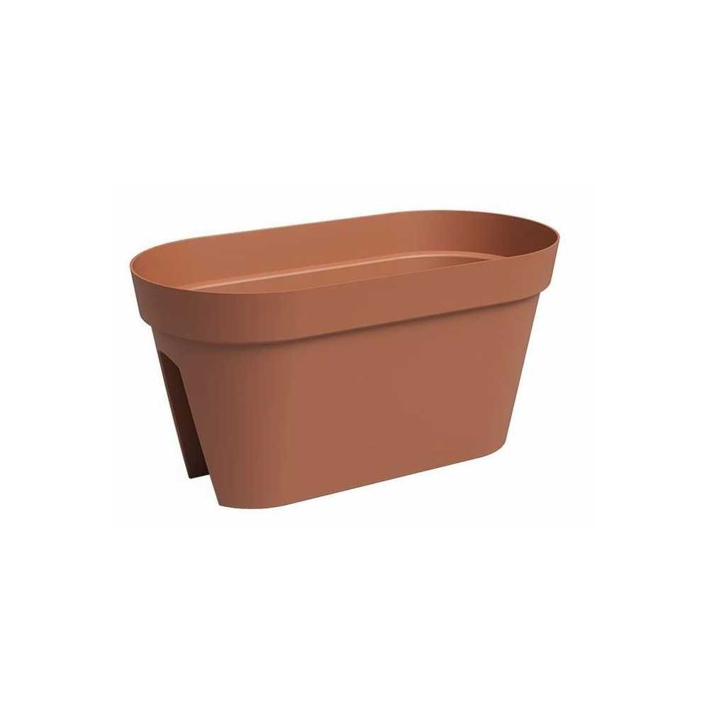 Balcony Planter - Plastic - Terracotta - Rectangular - L60 x D30 x H30