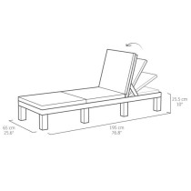 Keter Chair Long With Daytona Cappuccino 441308 cushion